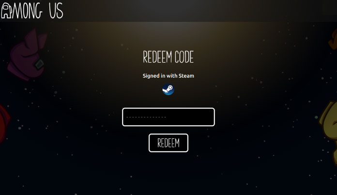 among us cosmetic codes redeem step 3