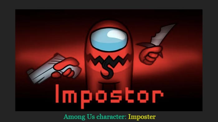 Among Us character impostor role