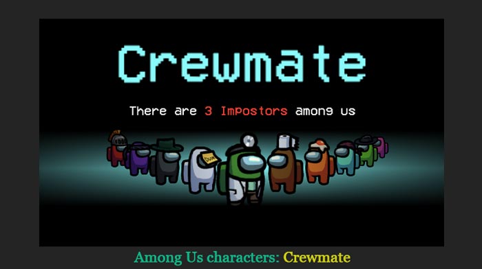 Among Us character Crewmate role